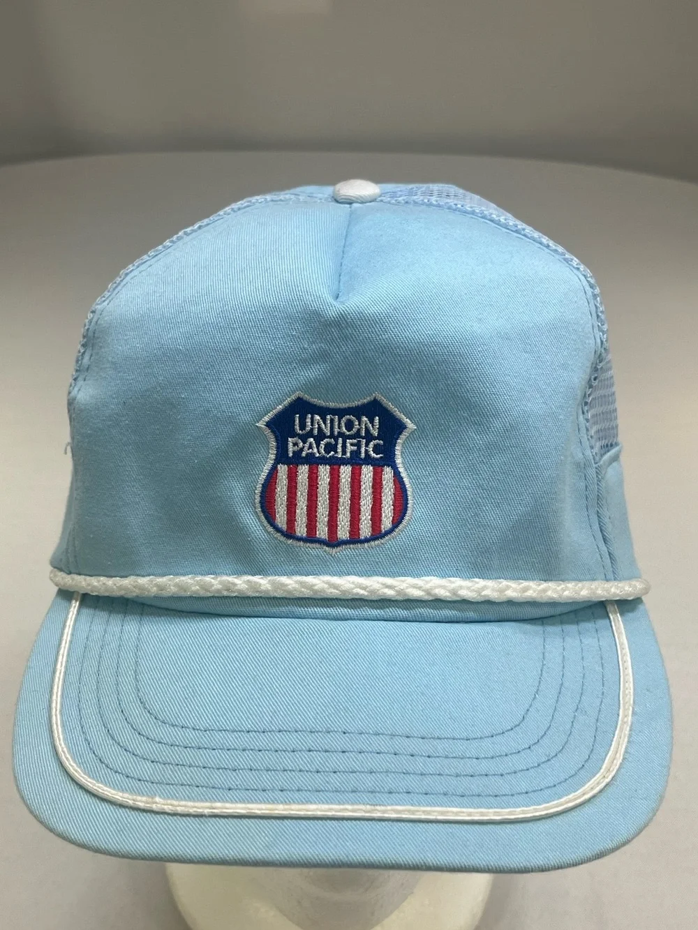 MBA Union Pacific Railroad  Vintage Mesh Snapback Trucker Hat Cap Made In USA